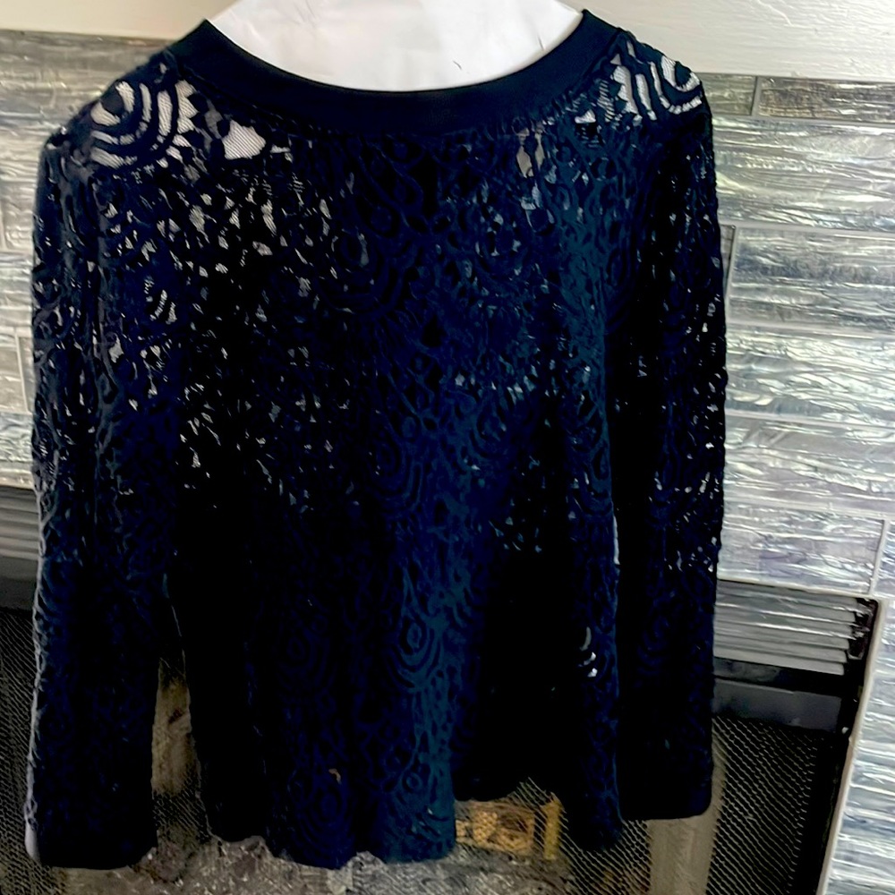 Black lace top- Banana Republic
